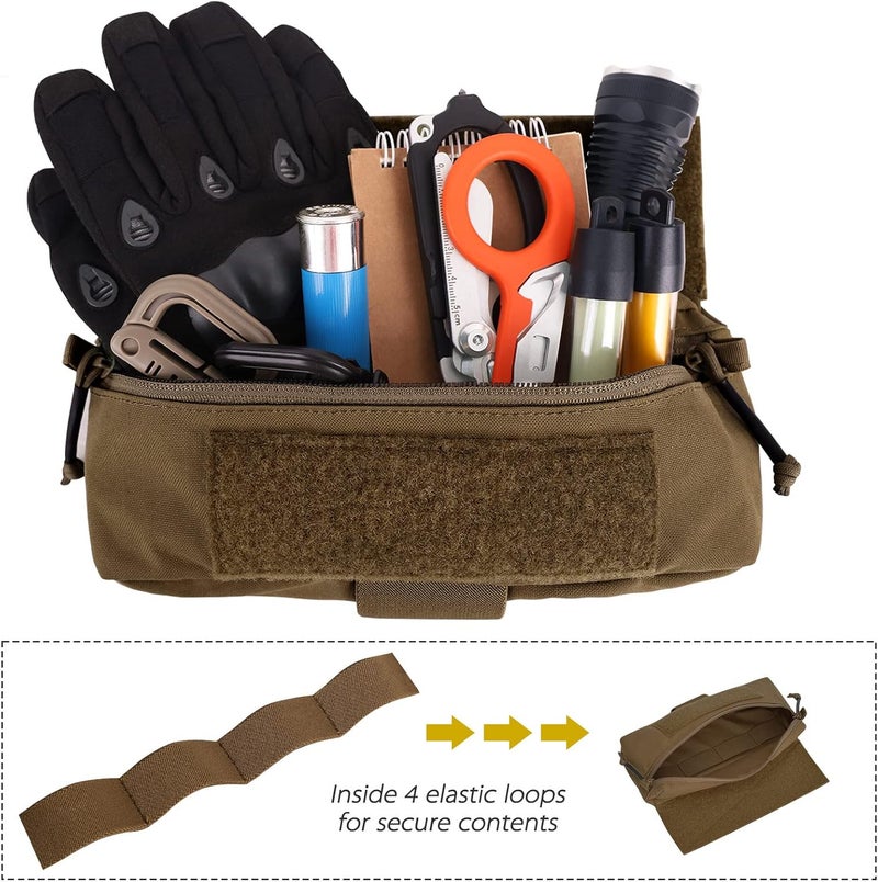 PETAC GEAR Tactical Mini Drop Pouch Fanny Pack Tool Pouch for Tactial Vest Chest Rig - Image 4